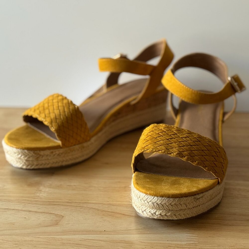 NWT Yellow Espadrille Sandals - NEW with tags